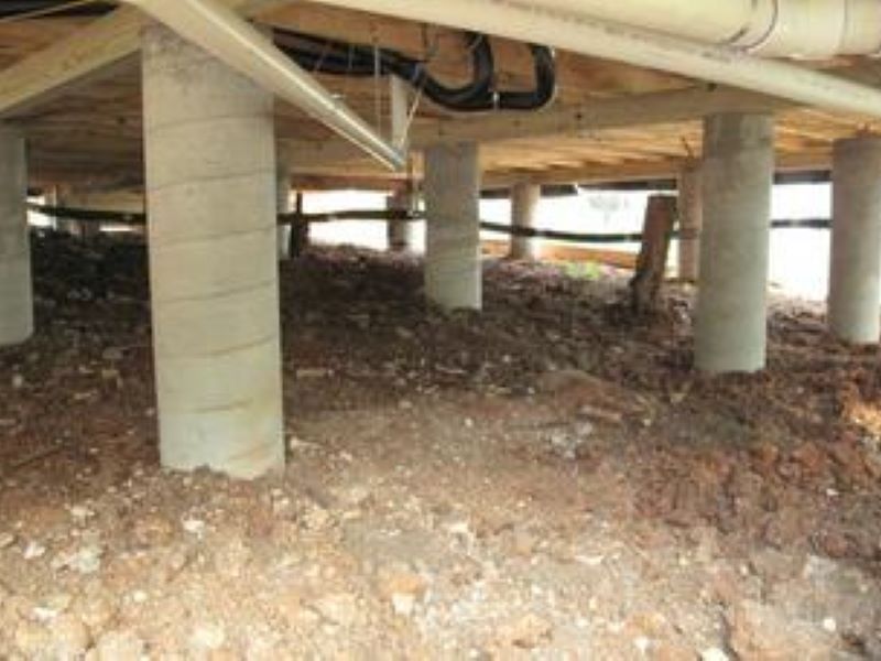 cement beams of the house